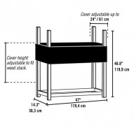 Wood stand Sabik 119x36x120cm