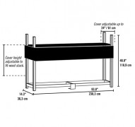 Wood stand Sabik double 238x36x120cm