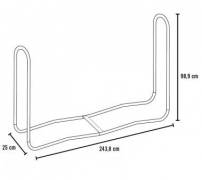 Wood stand Salm 244x25x99 cm