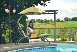 Lounger with parasol Morgan