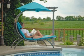 Lounger with parasol Morgan