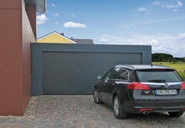 Concrete garage with floor