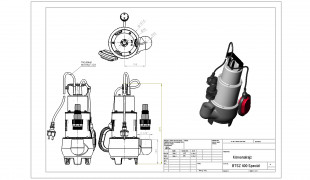 Elpumps BTSZ 400 sump pump into the septic free flow