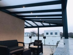 POLLARD corner aluminium pergola with polycarbonate