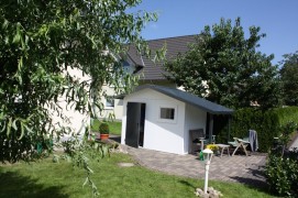 Garden house with plaster of various sizes