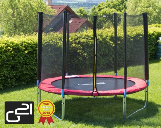 Trampoline 250 cm, red