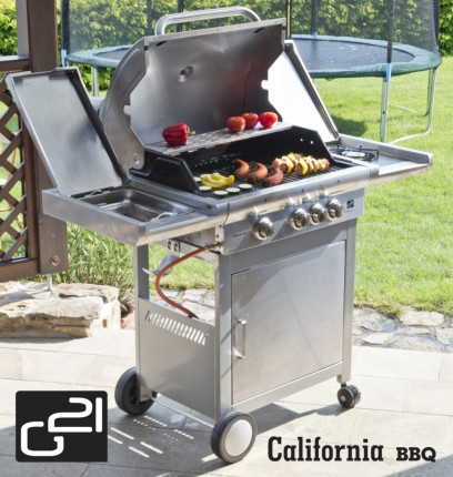 California BBQ gas grill Premium line, 4 burner + free pressure-reducing valve