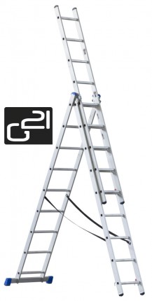 Ladder 3-piece 5.9 meters, 3x9 walls