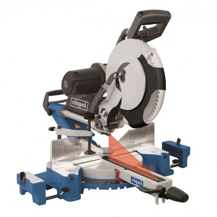 Scheppach HM 120 L miter saw with a coating, laser and duplex setting tilt