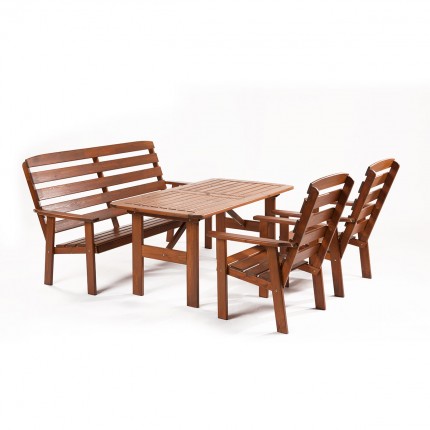 Garland - Viken garden furniture set (2x seat, 1 bench, 1 table)