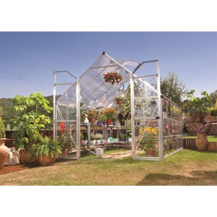 Palram Balance 8x12 silver polycarbonate greenhouse