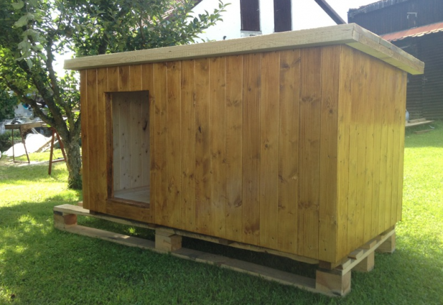 Shed for dog insulated 175x95x90cm