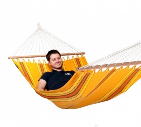 Hammock with bars - CHARIS - yellow color