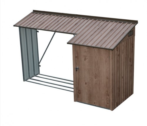 Wood shelter with DURAMAX 7163 - anthracite