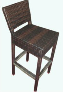 Mezzo bar stool with backrest