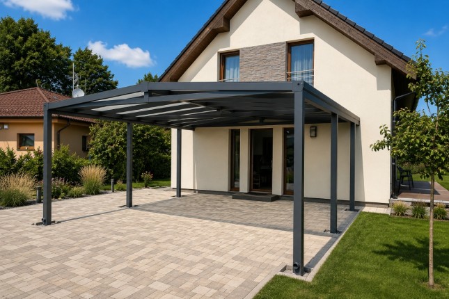 MILANO self-supporting aluminium shelter