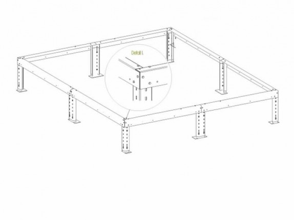 Limes Background frame with pilots for greenhouse H7 / 6