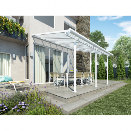 Palram Sierra 4200 white 3 x 4.25 aluminum (mounted) pergola