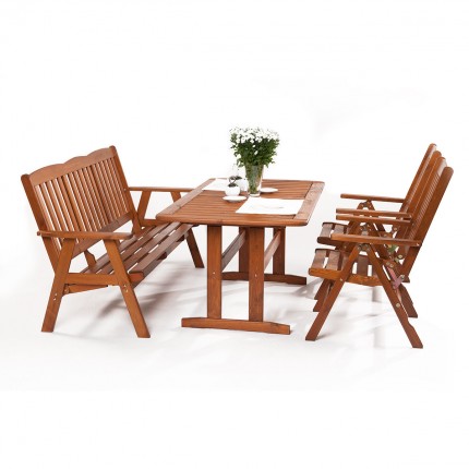 Garland - furniture Sven 2 + 3 + garden kit (2x half. Armchair, 1x three-seat bench, 1 table)