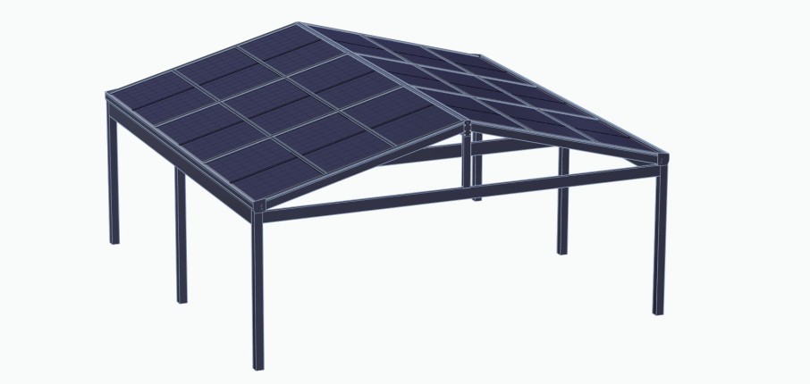 SOLAR ENERGO Carport with a Photovoltaic System - Connected