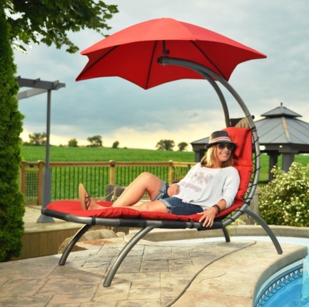 Lounger with parasol Morgan