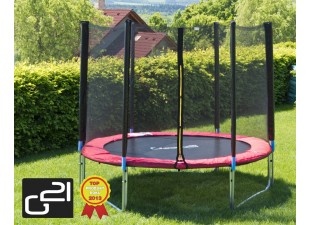 Trampoline 250 cm, red