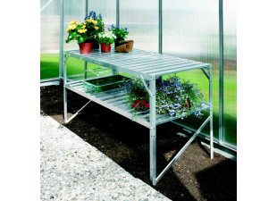 AL VITAVIA shelf 120x52 cm two-level silver