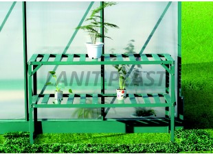 AL LANITPLAST shelf 126x50 cm two-level green