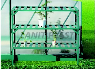 AL LANITPLAST shelf 126x50 cm třípolicový green