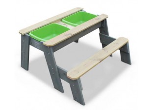 Wooden table with bench Aksent SAVE 31%