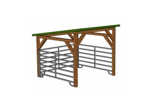 Shelter for horses 3 x 3 m + fence panels