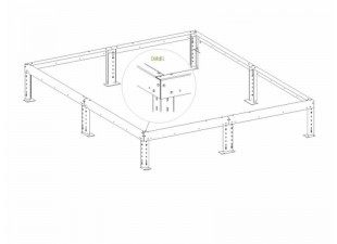 Limes Background frame with pilots for greenhouse H7 / 3