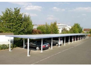 CP FLAT steel shelter for terraced parking